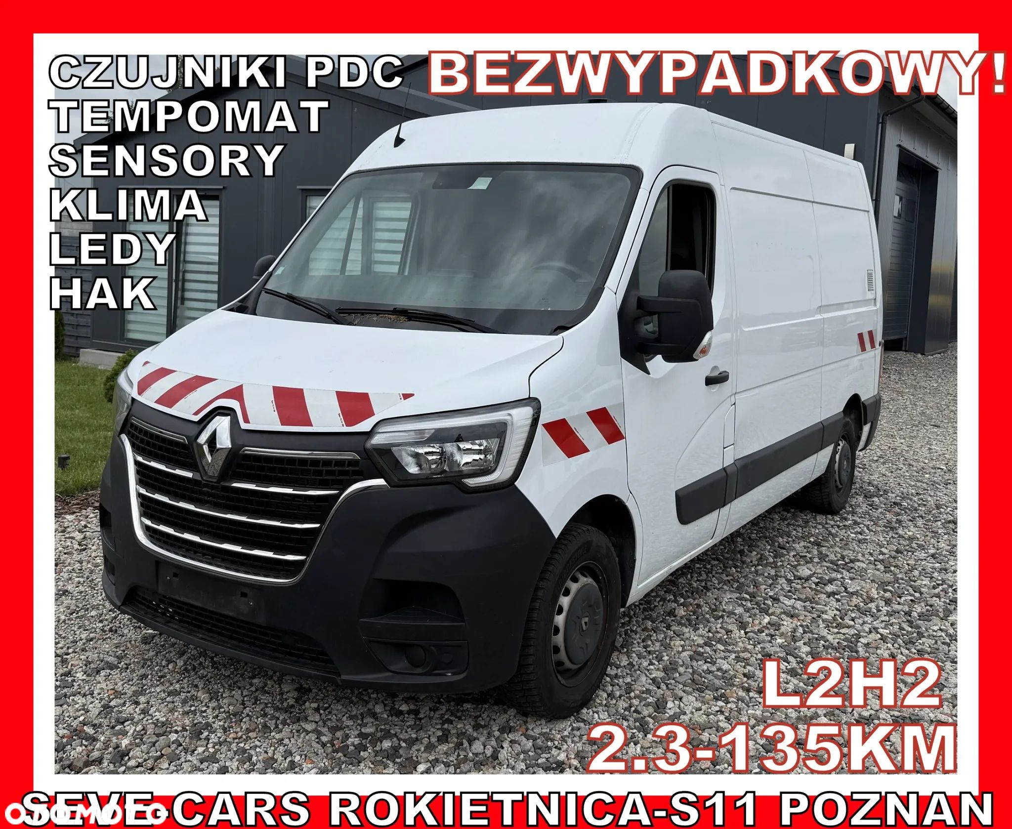 Renault MASTER L2H2 klima, tempomat, hak,sensory, pdc tył, ledy - 1