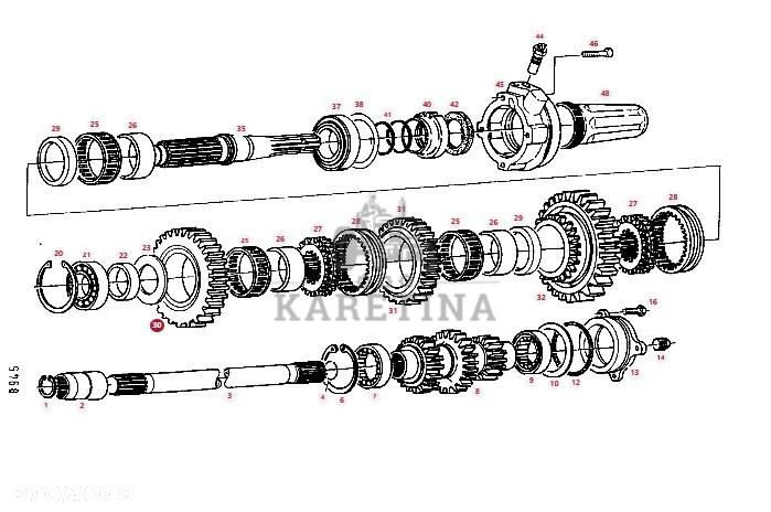 Fendt Farmer 307 308 309 310 311 312 - Wałek WOM 376mm 178109220071 309100220010 · - 2