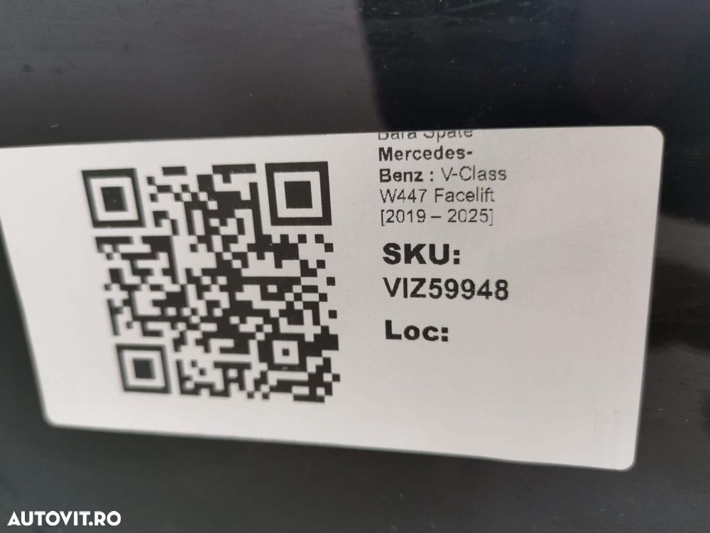 Bara Spate Mercedes-Benz  V-Class W447 Facelift [2019 – 2025] Original - 8