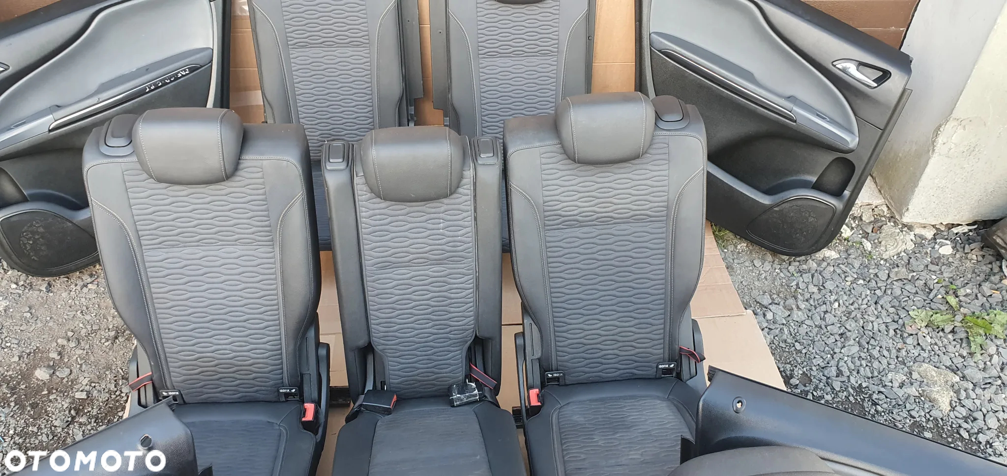 Fotele komplet kanapa pół skóra fotele boczki Opel Zafira C - 17