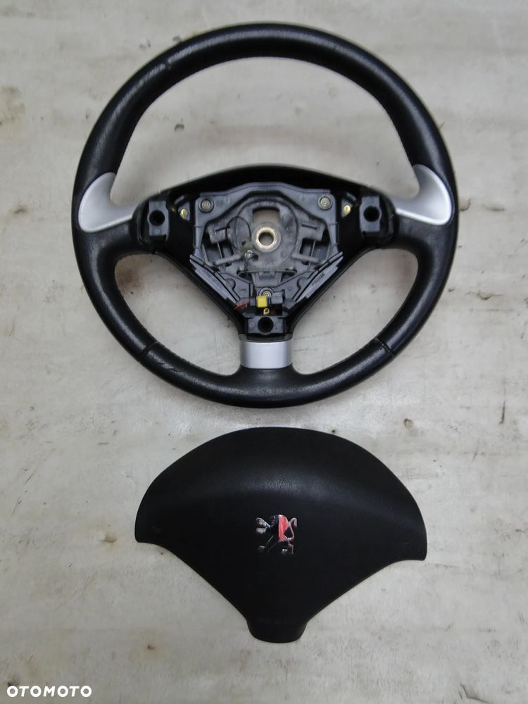 PEUGEOT 307 KIEROWNICA SKÓRZANA PODUSZKA POWIETRZNA AIRBAG EUROPA - 2