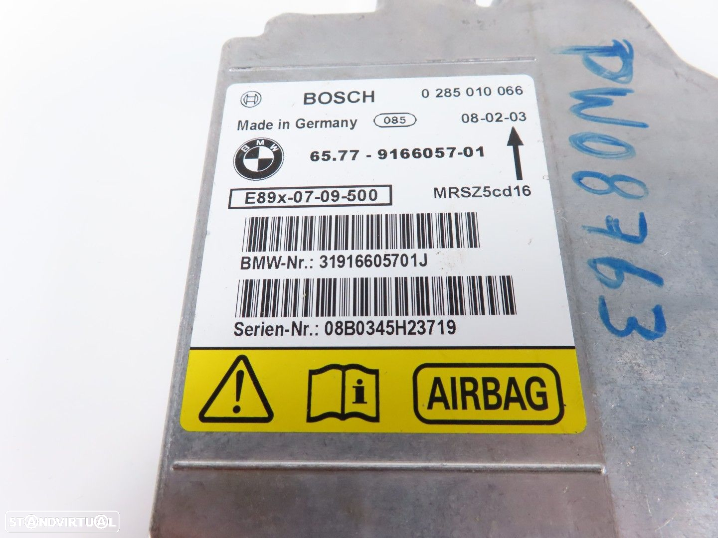 Centralina airbag Usado / Original BMW 1 (E81)/BMW 3 (E90)/BMW 3 Touring (E91)/B... - 4
