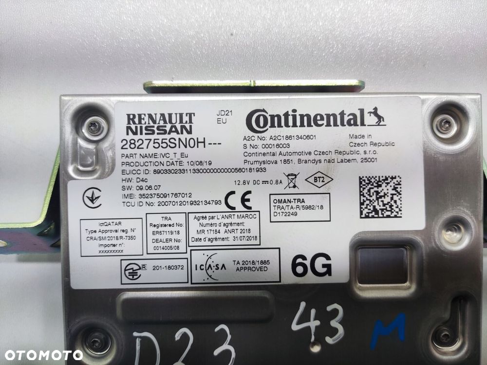 moduł sterownik zamka centralnego nissan navara iv d23 np300 282755sn0h 15- - 4