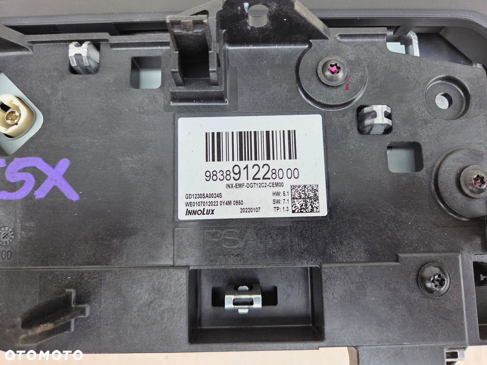 Radio nawigacja wyświetlacz Citroen C5X  9838912280  9851140980 - 7