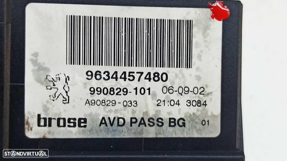 MOTOR ELEVADOR FRENTE DIREITO PEUGEOT 307 BREAK / SW (S1) BREAK XS - 7