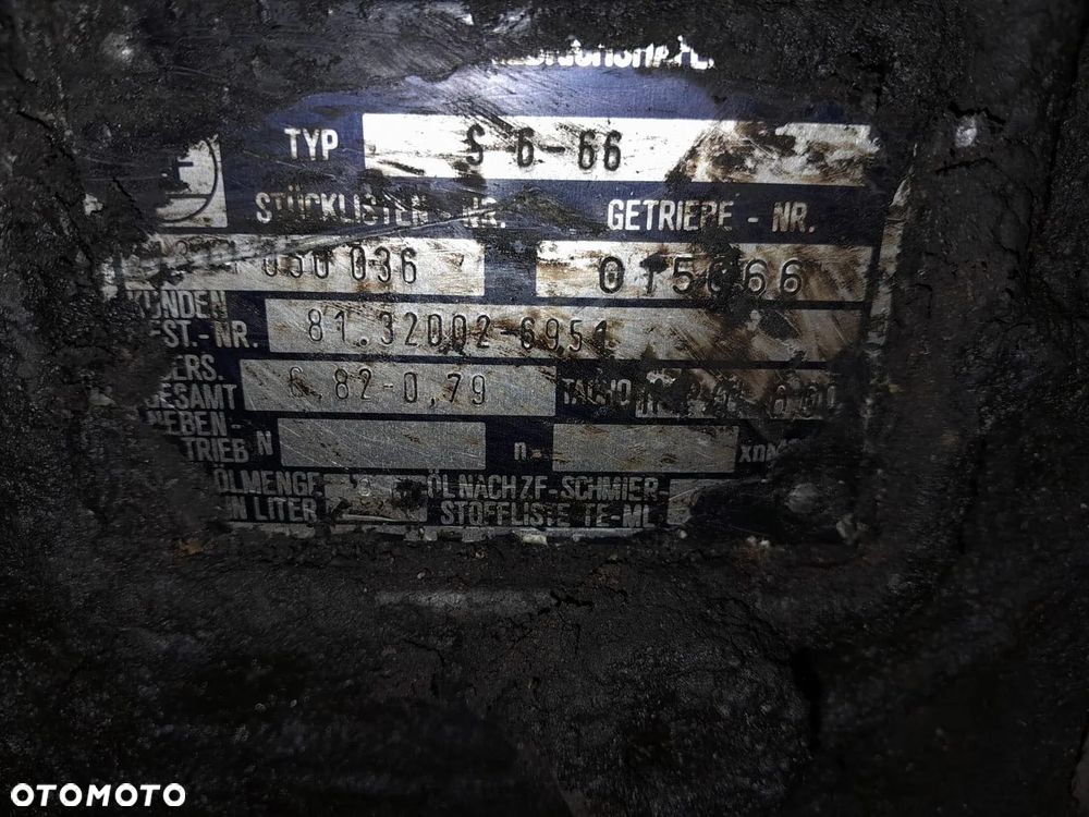 Skrzynia biegów MAN F90/ L2000 S6-66 bez przystawki odbioru mocy !! - 3
