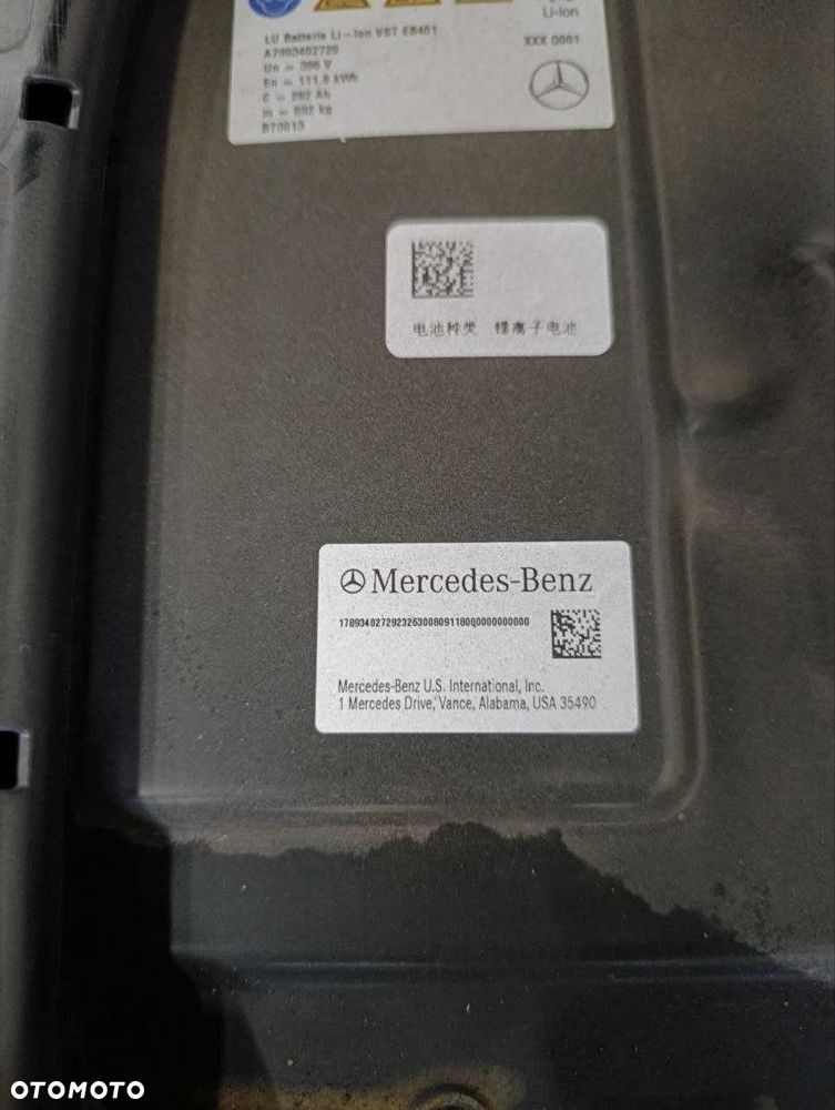 Akumulator do pojazdu elektrycznego z Mercedes-Benz EQS 450+ SUV 2023 - 15