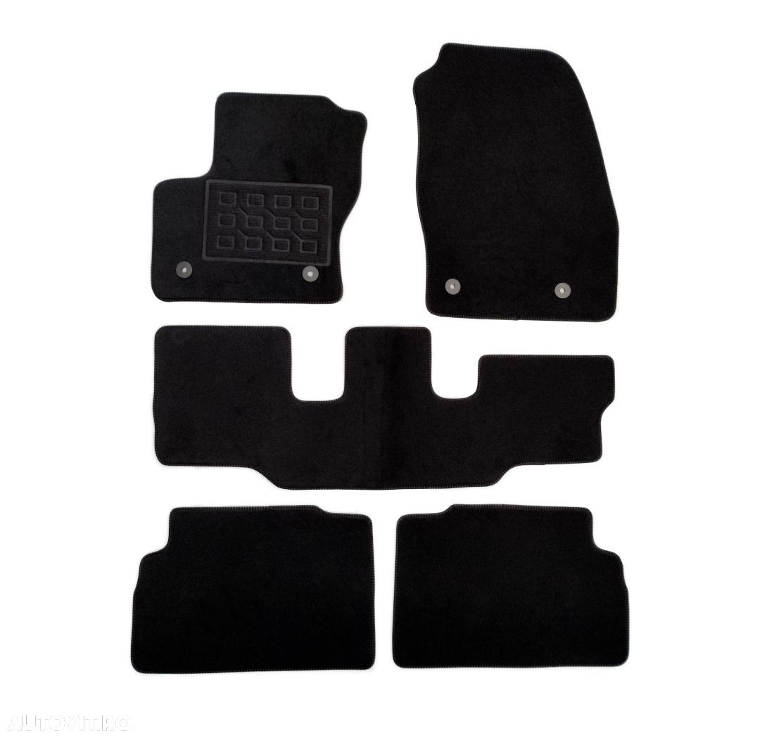 Covorase mocheta Ford C-Max 3 Grand 2013-prezent, Negre, set de 4 Buc. - 1