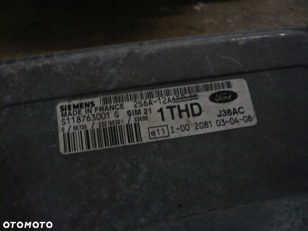 komputer sterownik silnika s118763001g ford fiesta mk6 1.3 - 2