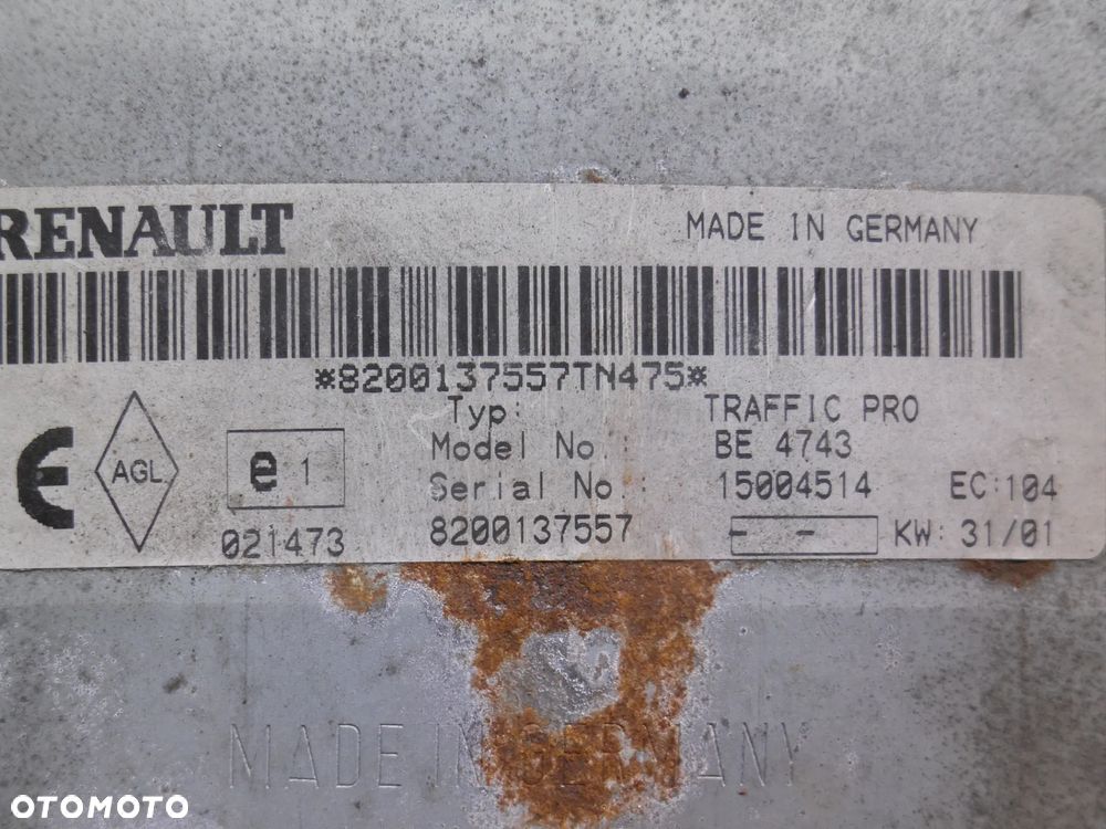 RENAULT 8200137557 BECKER NAVISYS LAGUNA 2 II + KOD - 2