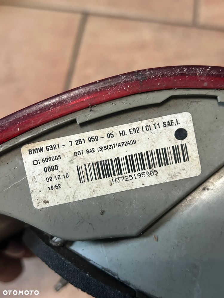 LAMPA BMW E92 LEWY TYŁ LIFT EU 7251959 - 3