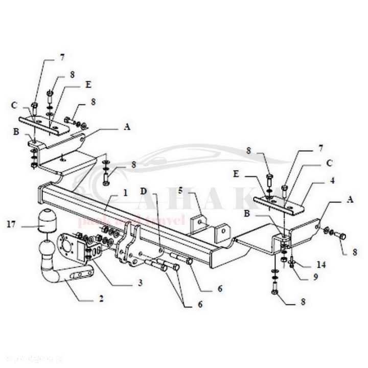 Hak Holowniczy Odkręcany Do Volvo S40 Sedan 1995-2000 - 3