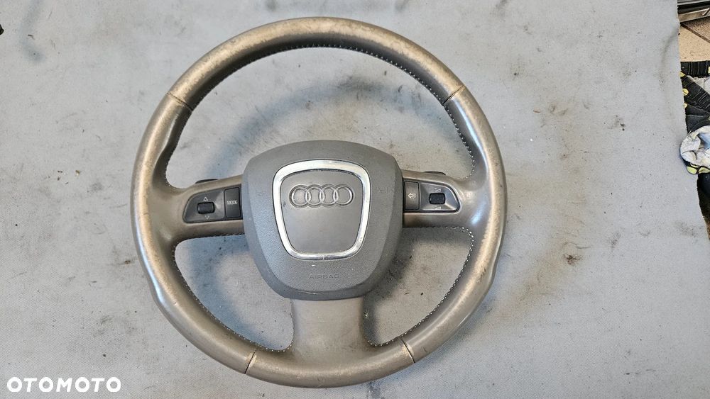 Kierownica skóra skórzana multifunkcja łopatki Audi A6 C6 2004-2008r 4F0419091AQ - 1