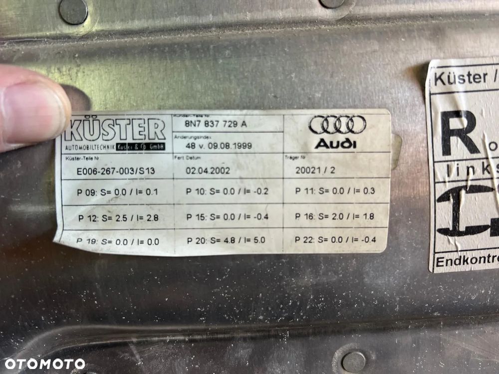 drzwi przednie lewe do AUDI TT (8N3 8N9)  COUPE  cabrio - 3