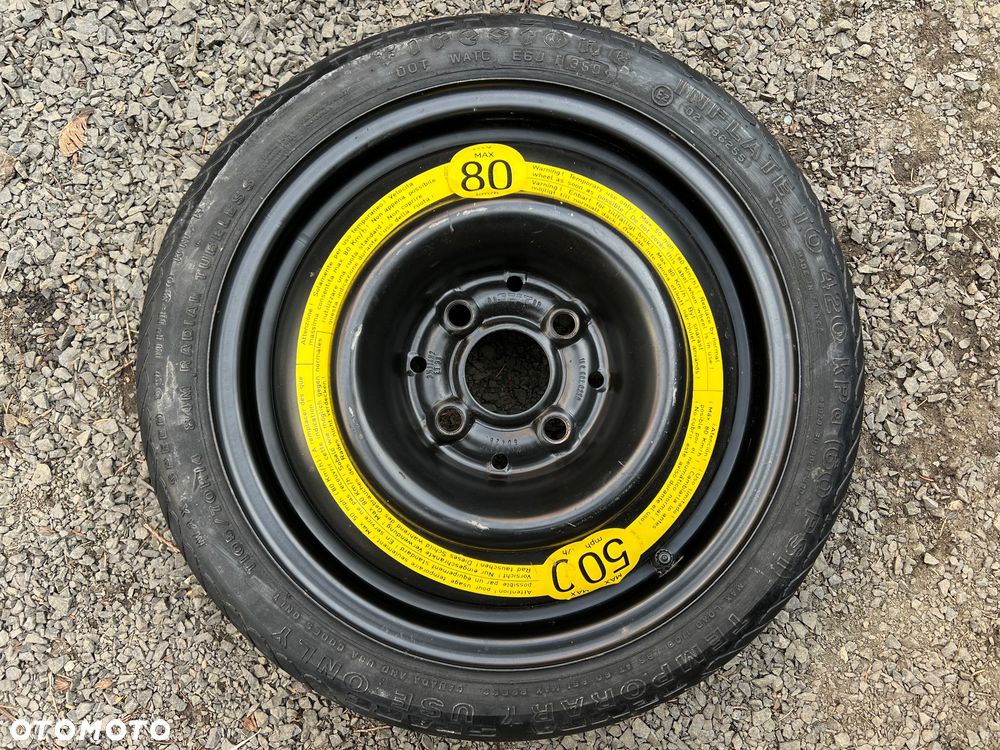 VW SEAT KOŁO DOJAZDOWE 14 4x100 3.5J ET38 ORYGINALNA FELGA 1L0601025D DOJAZDÓWKA ZAPASOWE 14" 105/70/R14 POSIADAM 4 SZT - 12