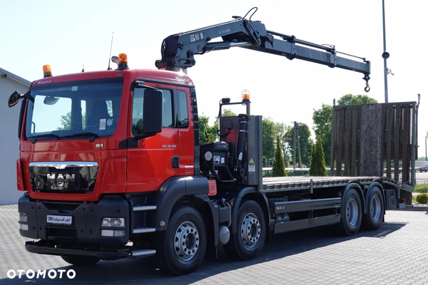 MAN TGS 35.360 / 8x2-4 / LAWETA + HDS HIAB 166 E-2 / OŚ PODNOSZONA / 4 OSIOWY / NAJAZDY HYDRAULICZNE / WCIĄGARKA / POMOC DROGOWA / EURO 5 EEV