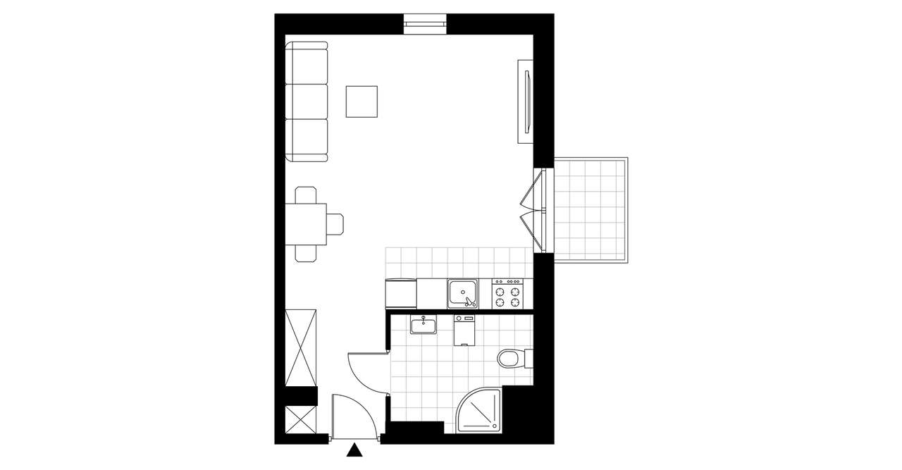 1-pokojowe mieszkanie 34m2 + balkon Bez Prowizji - Pełny obrazek: 4/8