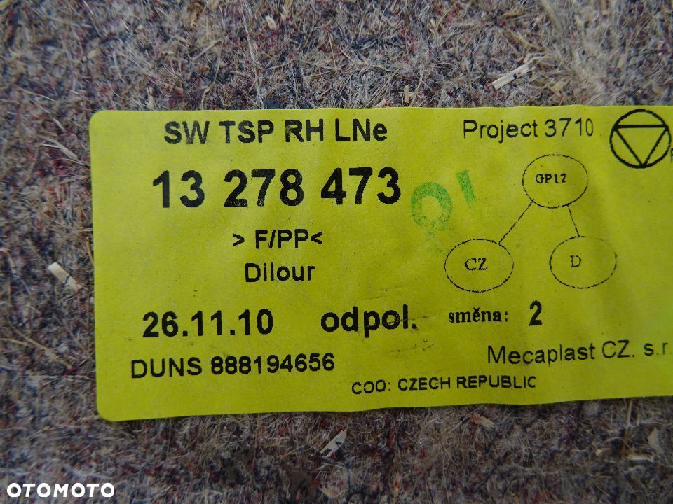 OPEL INSIGNIA KOMBI TAPICERKA BOCZEK PRAWY BAGAŻNIKA JASNY BEŻ 13278473 - 3