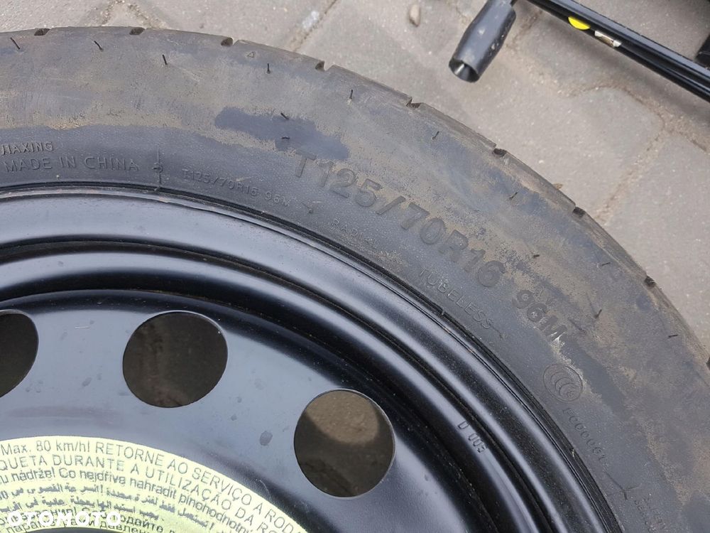 AUDI A3 8V 2012r- GOLF VII 7 KOŁO DOJAZDOWE 16 5X112 LEWAREK KLUCZ - 6