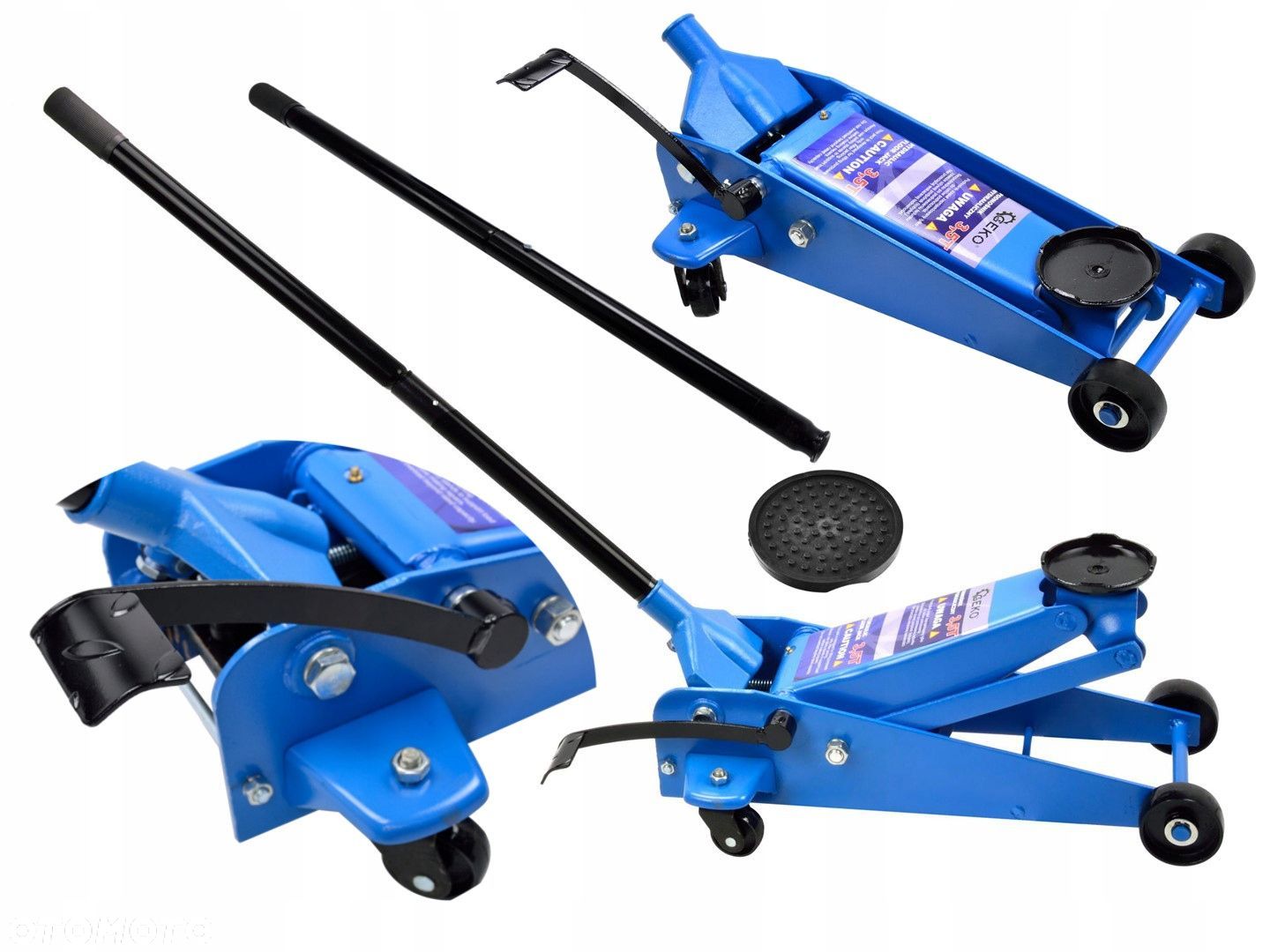 GEKO PODNOŚNIK HYDRAULICZNY TYP ŻABA 3,5T Z PEDAŁEM NOŻNYM G01063 - 1