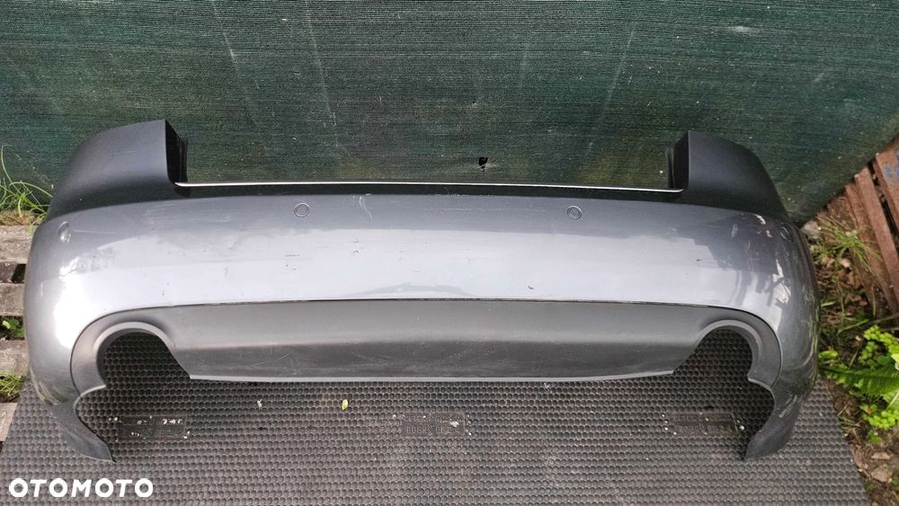Zderzak Tył Tylny Szary LX7Z Dwa Wydechy 2 Rury Czujniki Parkowania PDC Listwa Chrom Dokładka Audi A4 B7 Sedan - 12