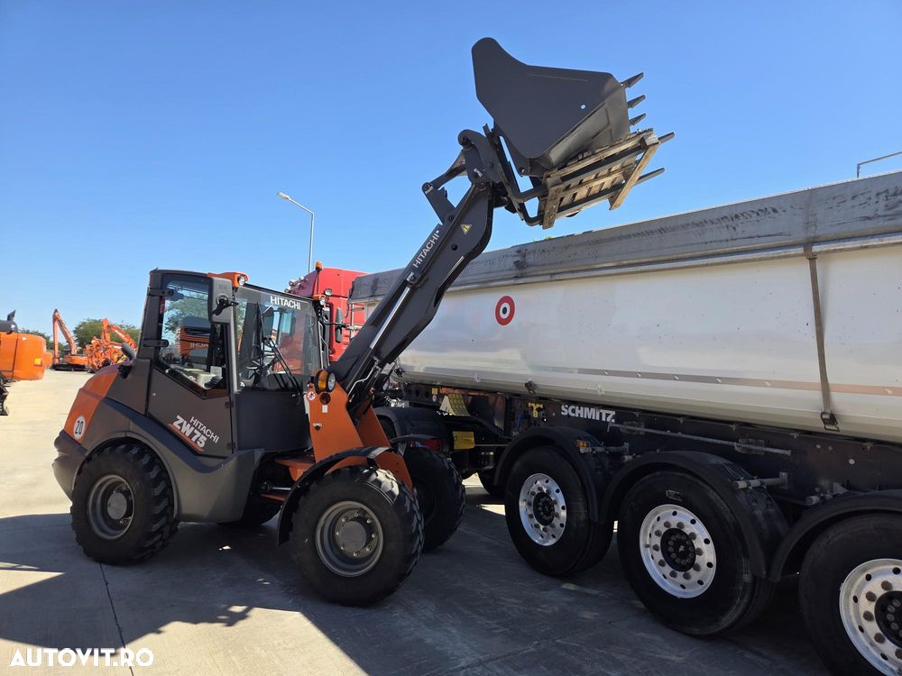Hitachi ZW75-6, 2023, 151h, EX DEMO, 6 tone, ridica 2,4tone la 3,2m, Cupla rapida, CUPA 1mc, FURCI, articulat, transmisie 4x4, Deutz 75CP, 2 locuri, produs in Germania, posibilitate leasing 4 ani-PROMOTIE 51.900 EUR+Tva - 15