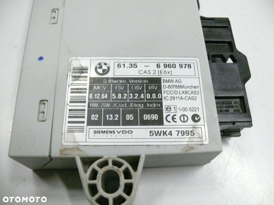 MODUŁ STEROWNIK CAS BMW 6 E63 E64 BMW 5 E60 E61 BMW 7 E65 BENZYNA - 3