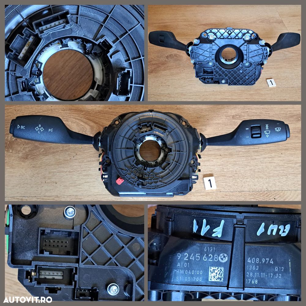 Panglica volan SZL spira panou comanda 4 butoane si 3 butoane distronic line assist HUD info panou comanda sport eco pro pdc esp centura de siguranta F11+LCI  F07 F06 F01 F48 F39 F20 F36 LCI G30 G31 - 2