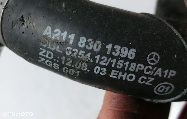 MERCEDES E-KLASA W211 02-09r WĄŻ RURA PRZEWÓD WODY NAGRZEWNICY A2118301396 - 2
