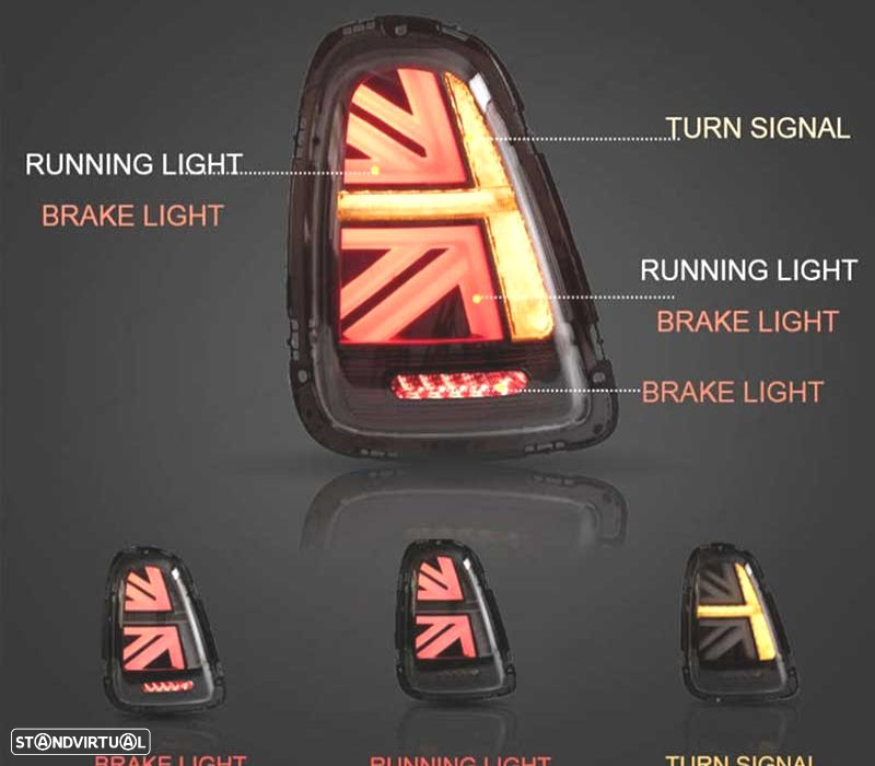 FAROLINS LED PARA MINI COOPER R56 R57 07-14 VERMELHO - 3