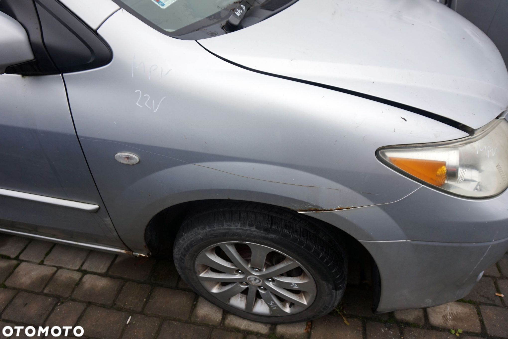 MASKA ZDERZAK BŁOTNIKI LAMPY MPV II LW LIFT 22V  MAZDA 2004-2006 SREBRNY PRZÓD KOMPLETNY - 17