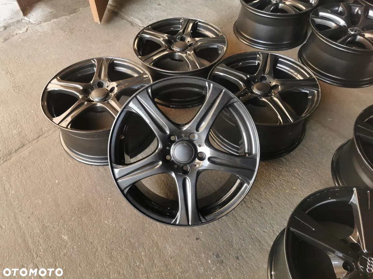 ALU FELGI 5X112 R17 8J ET48 JAK NOWE! PIĘKNY GRAFIT! SKODA SEAT VW AUDI - 3