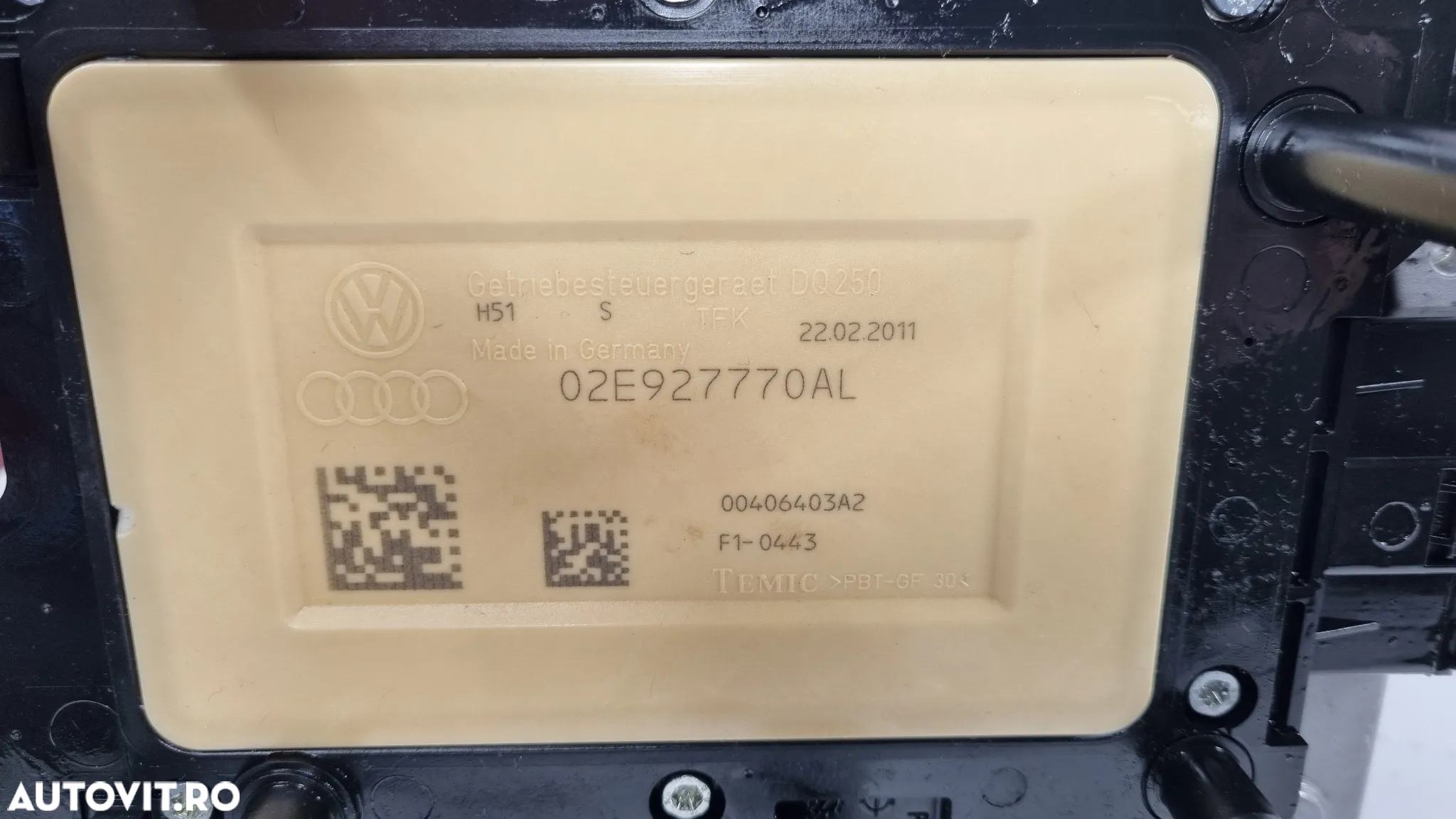 Mecatronic 02E927770AL / DQ250 02E 6 viteze / VW PASSAT B6 / PASSAT CC / TOURAN / GOLF / 2.0TDI / 2009+ - 2