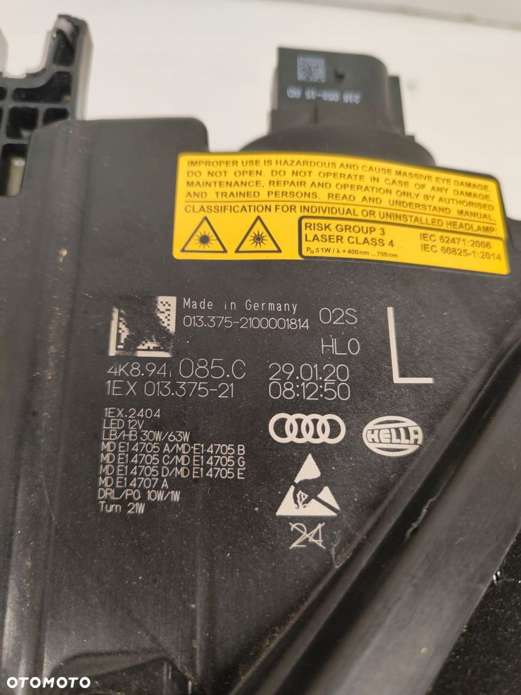 lampa przód lewa laser audi rs6 rs7 4k8941085c - 4