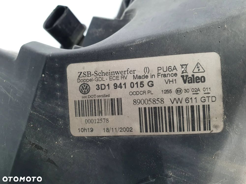 3D1941015G Volkswagen Phaeton 6.0 W12 2003 sedan Lampa lewa przednia - 3