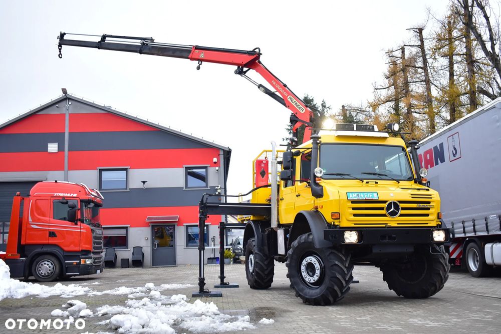 Mercedes-Benz Unimog U 5000 / Palfinger PK 12002- EH/ Pilot/ 5 i 6 Funkcja ! / Brygadówka/ Doka/ Energetyka/ 4x4/ Off road/ Sprowadzony z Niemiec ! Stan wzorowy ! - 1