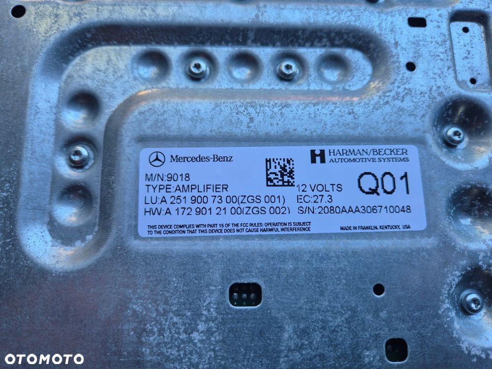 wzmacniacz mercedes ml w164 lift 2519007300 - 2