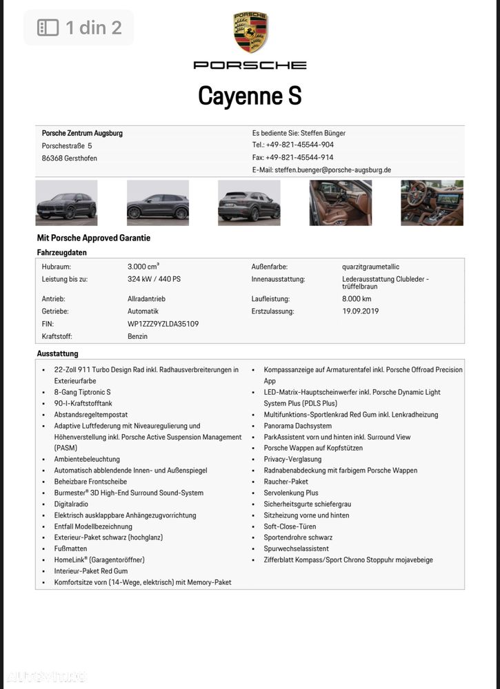 Porsche Cayenne S Tiptronic S Platinum Edition - 9