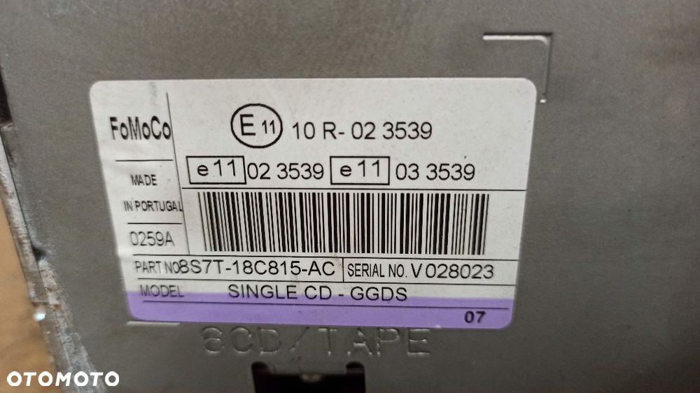 #RADIO 6000 CD FORD nr 8S7T-18C815-AC - 6