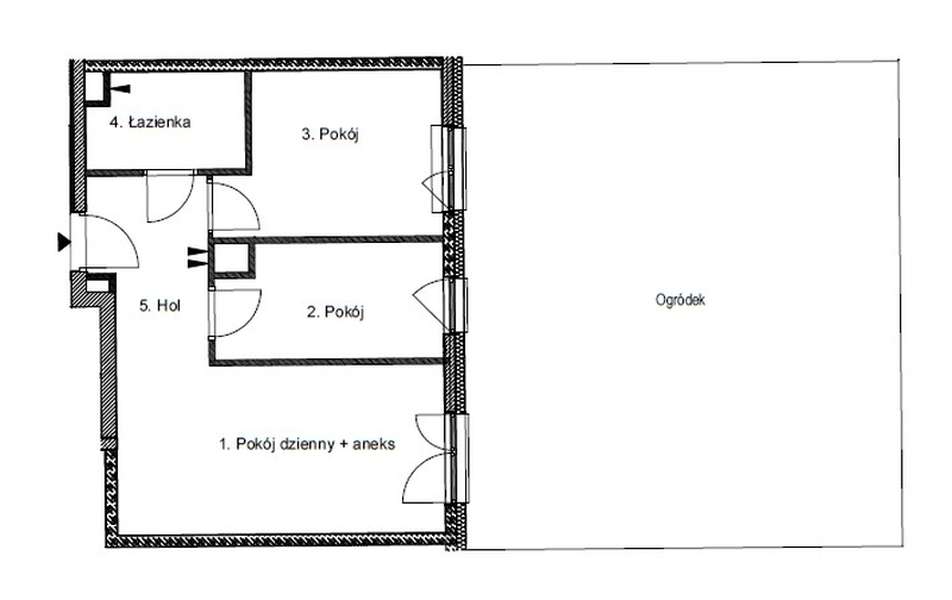 Mieszkanie 45m2 z ogródkiem 62m2 na Bemowie - pierwszy najem
