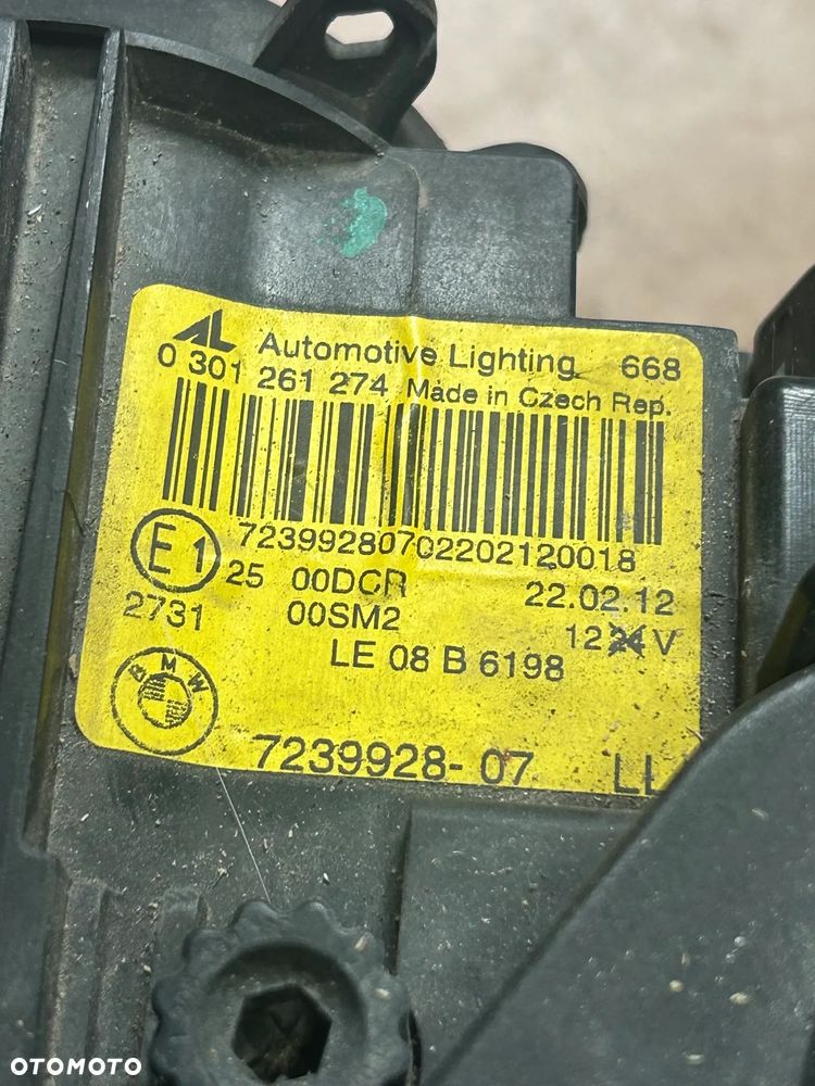 LAMPA BMW E92 E93 PRAWY PRZÓD KOMPLETNA LIFT 7239928 USZKODZONA - 9