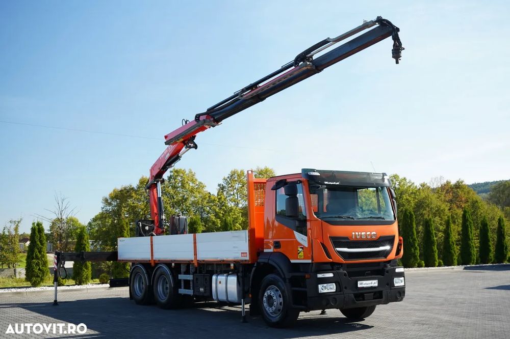 Iveco STRALIS 420 / 6X2 / LIVRARE 6.5m + HDS FASSI. F185 CAPACITATE MAXIMĂ DE ÎNCĂRCARE 5750 KG / RADIOCOMANDĂ / ROTATOARE / ANVELOPE 100% / - 8