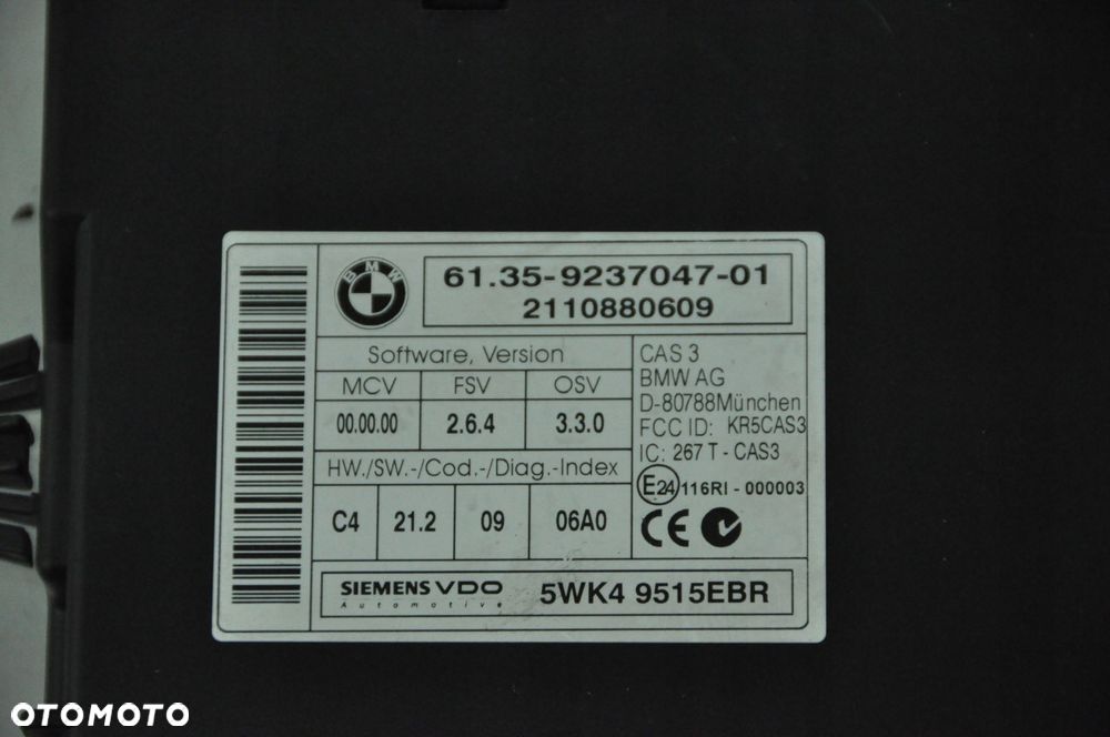 Bmw E82 Komputer Zestaw Startowy 2.0D N47 Nr 314 - 4