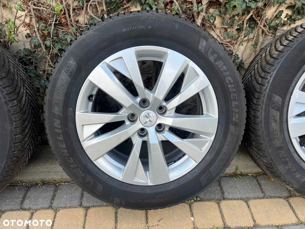 FELGI ALUFELGI ALUMINIOWE 17 7J ET42 OPONY KOŁA  215 65 17 MICHELIN ALPIN 7  2024  ROK 7mm PEUGEOT 3008 5008 II LIFT SUPER ZESTAW - 3