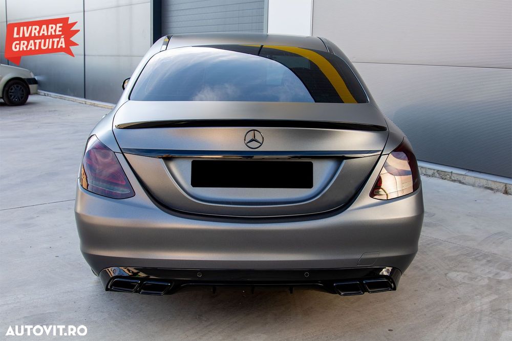 Ornamente Bara Spate Flapsuri Mercedes C Class W205 (2014-2020) Carbon Film- livrare gratuita - 16