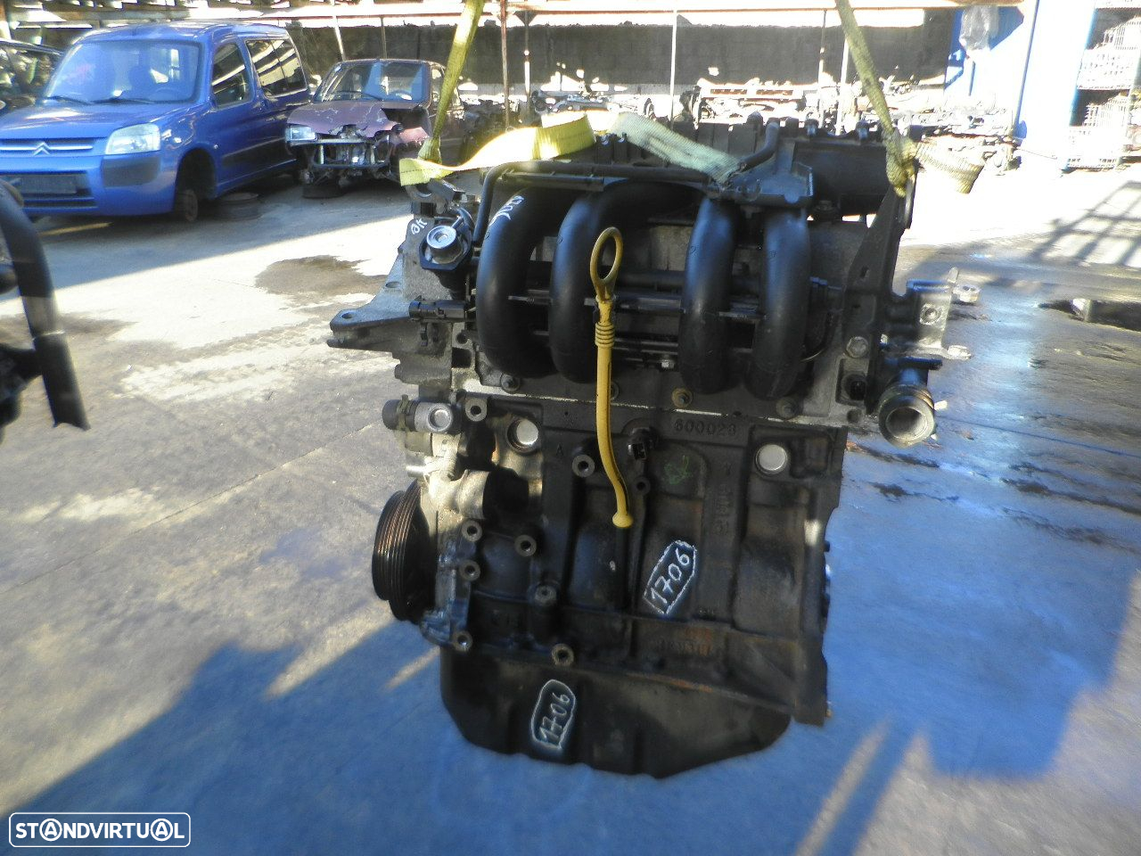 Motor D7FD720 RENAULT CLIO 2 1998 1.2I 60CV 5P PRETO - 4