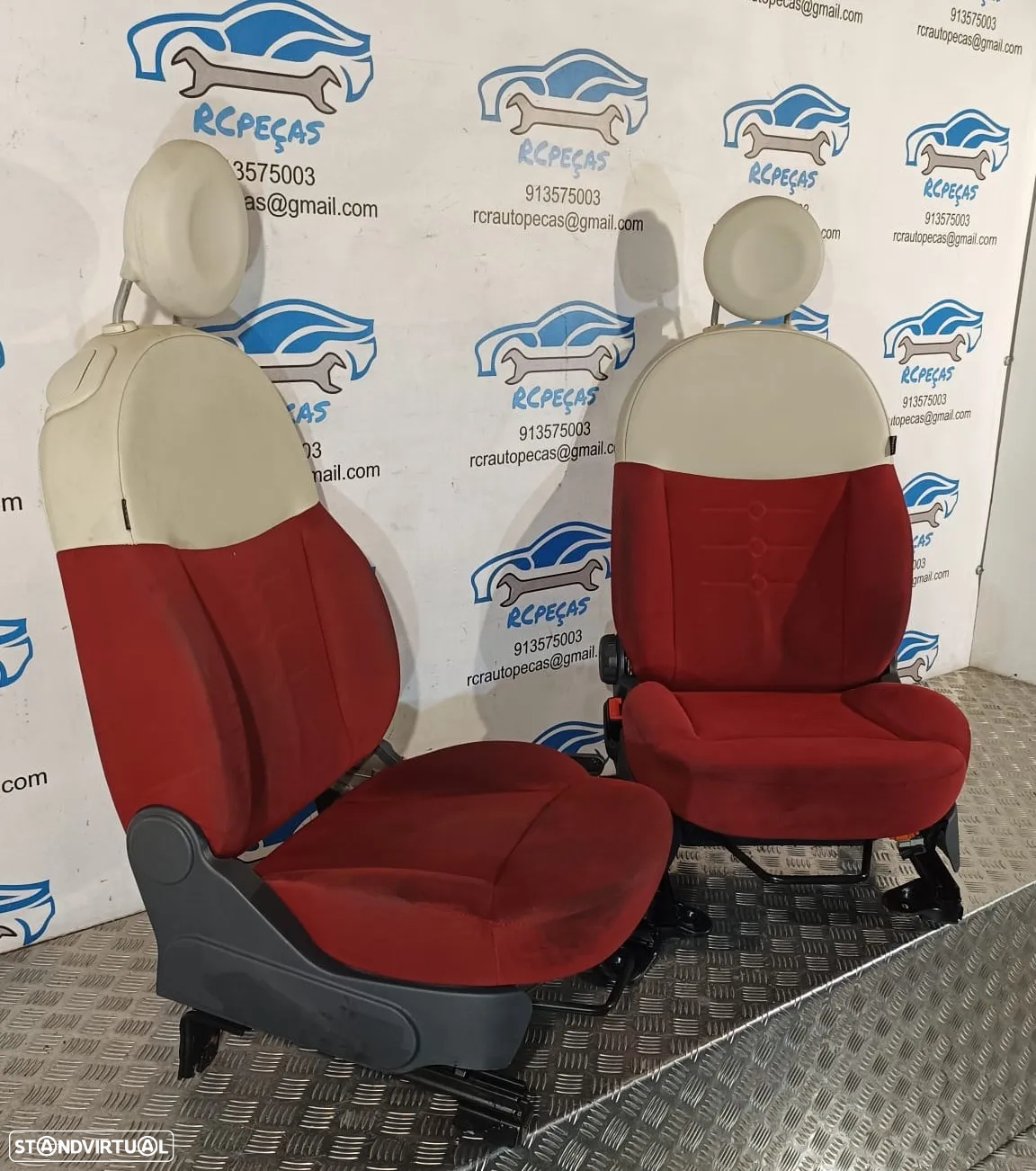 BANCOS FIAT 500 312 TECIDO QUARTELAS - 21