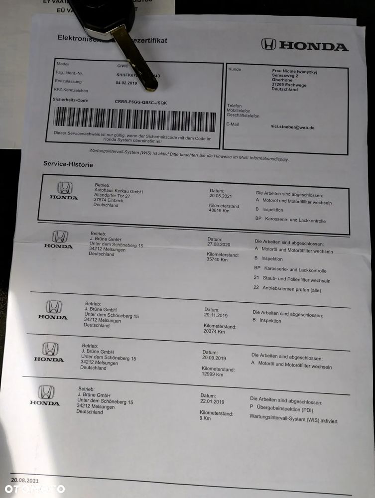 Honda Civic 1.0 i-VTEC Turbo Elegance - 40