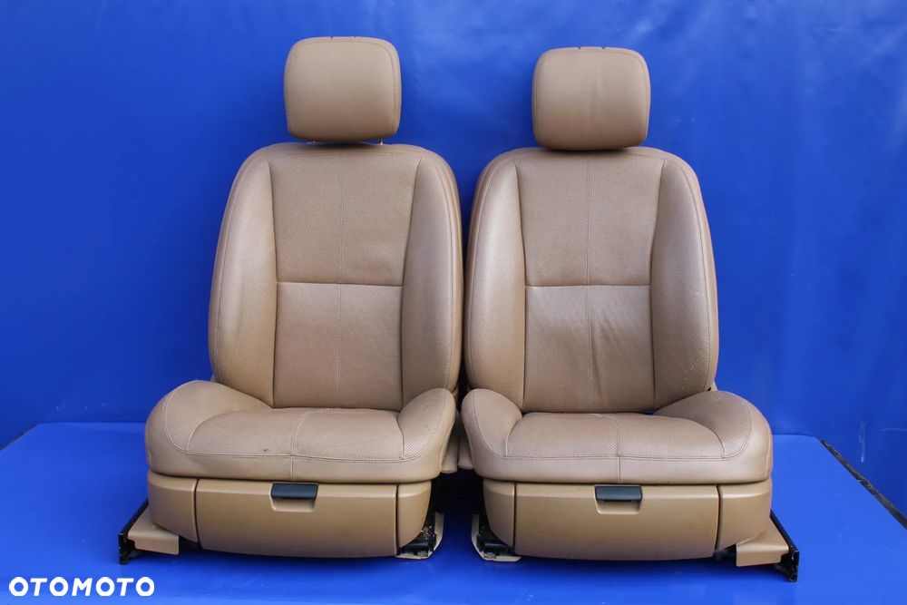 Fotele dynamiczne wentylowane masaże brąz OE Mercedes W221 - 1