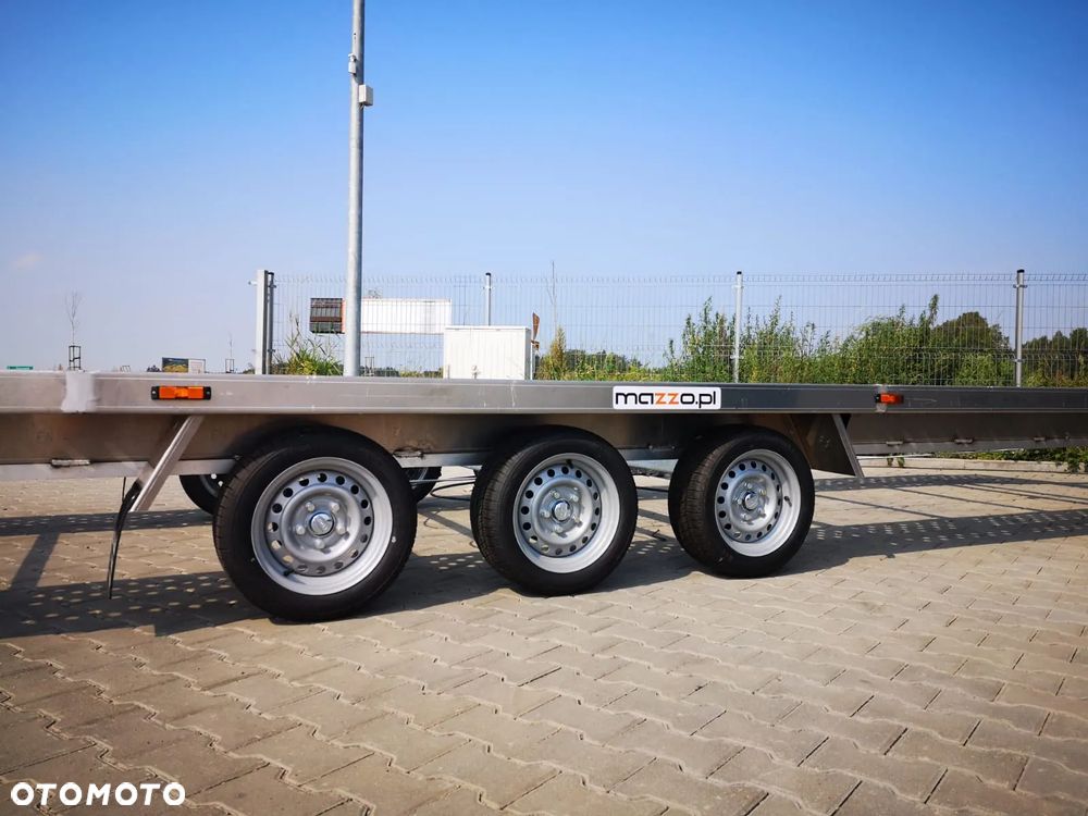 MAZZO DOSTAWA! Laweta aluminiowa 850x204 Masa własna TYLKO 670kg! DMC 3500kg, trzyosiowa, przyczepa na 2 samochody - 10